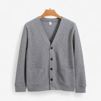 Jonathan – Langermet V-hals Cardigan med Knapper