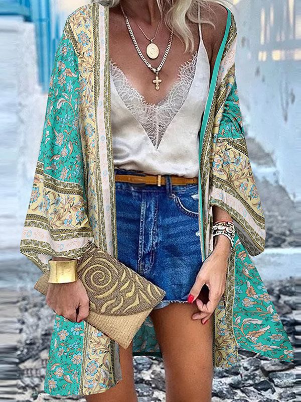 Diana – Stilig Kimono cardigan med utsvingte ermer og åpen front for enkel lagdeling
