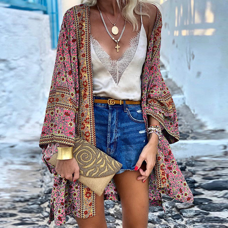 Diana – Stilig Kimono cardigan med utsvingte ermer og åpen front for enkel lagdeling
