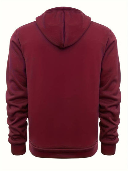 Henrik – Koselig Langermet Half-Zip Hoodie Med Framlommer