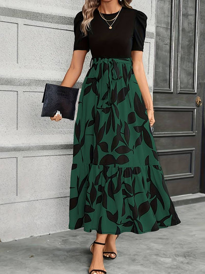 Isla - Puffermer Maxikjole med justerbar midje