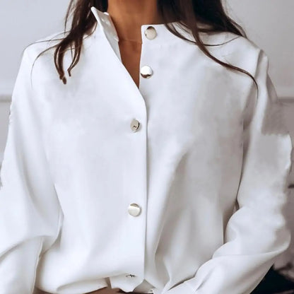Leah - Stilig langermet bluse med knappede detaljer