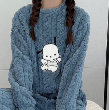 Amelie - Varm Fleece Pyjamas Sett for Maksimal Komfort