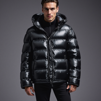 Robert - Pufferjakke med vanntett beskyttelse og bred hettedesign