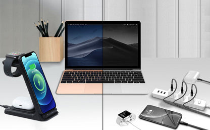 ChargeHub - 3-i-1 trådløs ladestasjon med U-plate-design