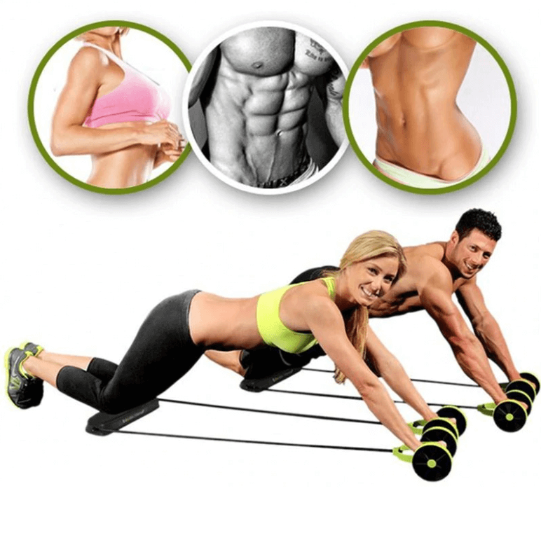 Oidrac - power roll magetrener med to hjul for trening av hele kroppen