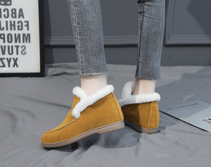 ChillStep - Ankelstøvler i semsket skinn med pelsfôr