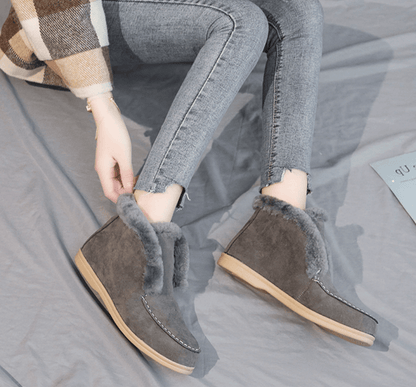 ChillStep - Ankelstøvler i semsket skinn med pelsfôr