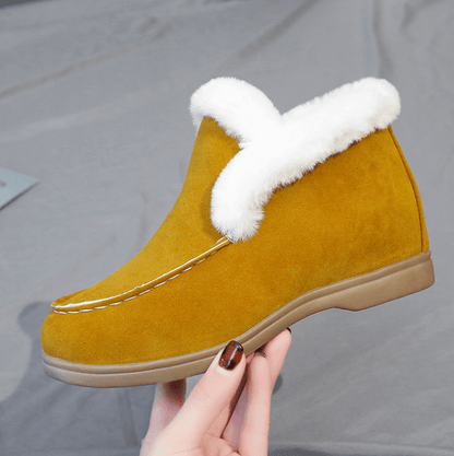 ChillStep - Ankelstøvler i semsket skinn med pelsfôr