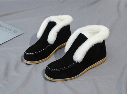 ChillStep - Ankelstøvler i semsket skinn med pelsfôr