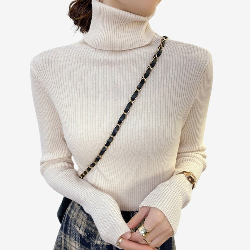 Lena – Genser med høy hals og lange ermer