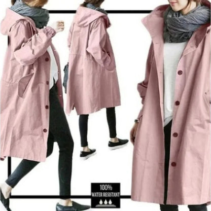 Aurora - Casual hette trenchcoat med lange ermer og lommer