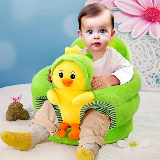 BirdieHug – Myk babysofa med oppreist ryggstøtte og lekent fuglemotiv