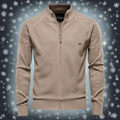 Liam – Sporty Jakke med Glidelås med Ribbestrikkede Mansjetter