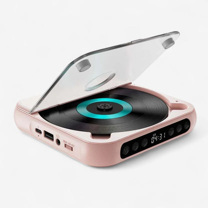 SoundWave – Bærbar Bluetooth CD-spiller med LCD-skjerm