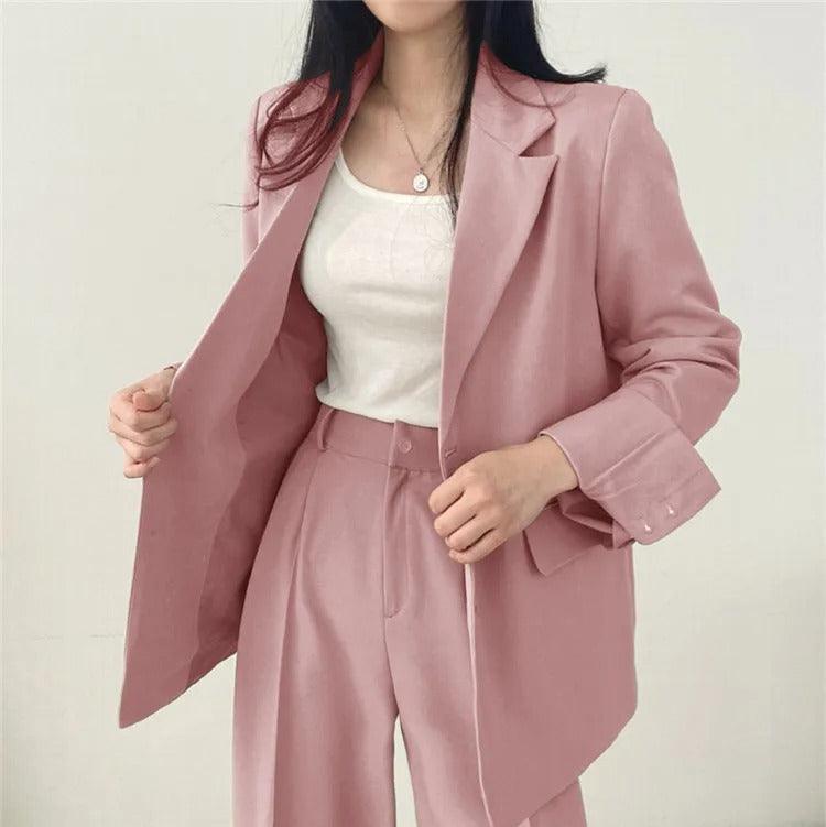 Emma - Skreddersydd blazer og vidde buksesett