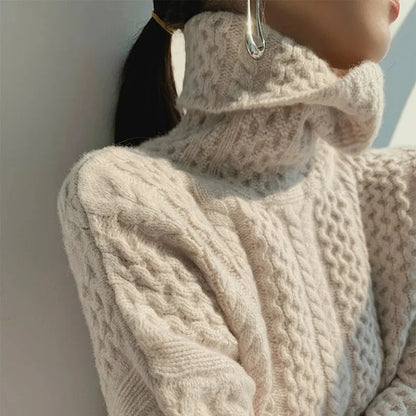 Luna - Chunky cardigan med høy hals og oversized passform