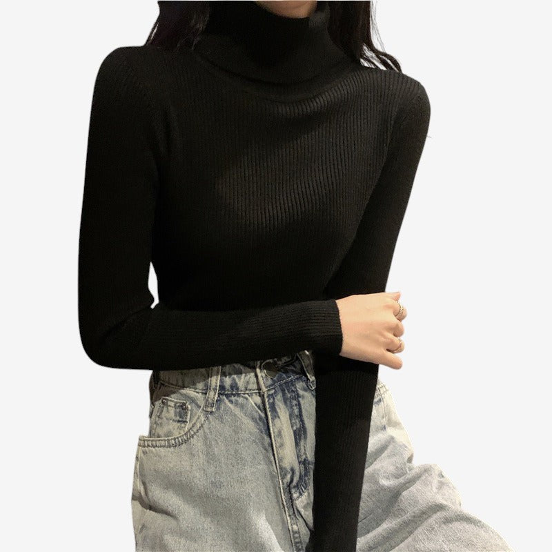 Lena – Genser med høy hals og lange ermer
