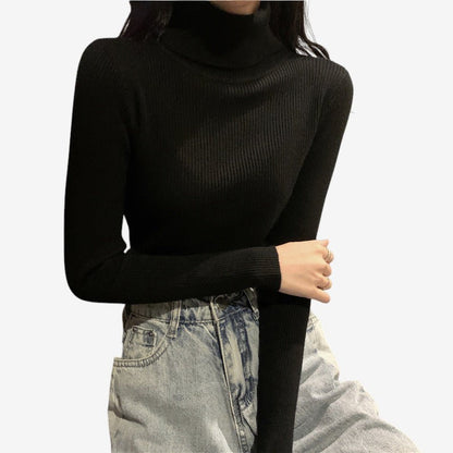 Lena – Genser med høy hals og lange ermer