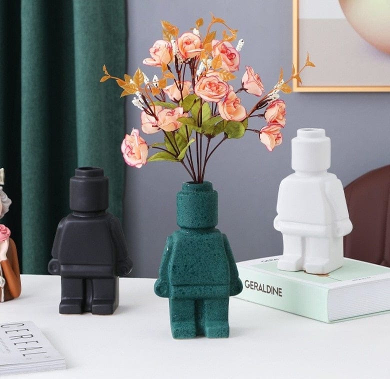 RoboBloom - Robotblomstvase med futuristisk design for leken dekorasjon