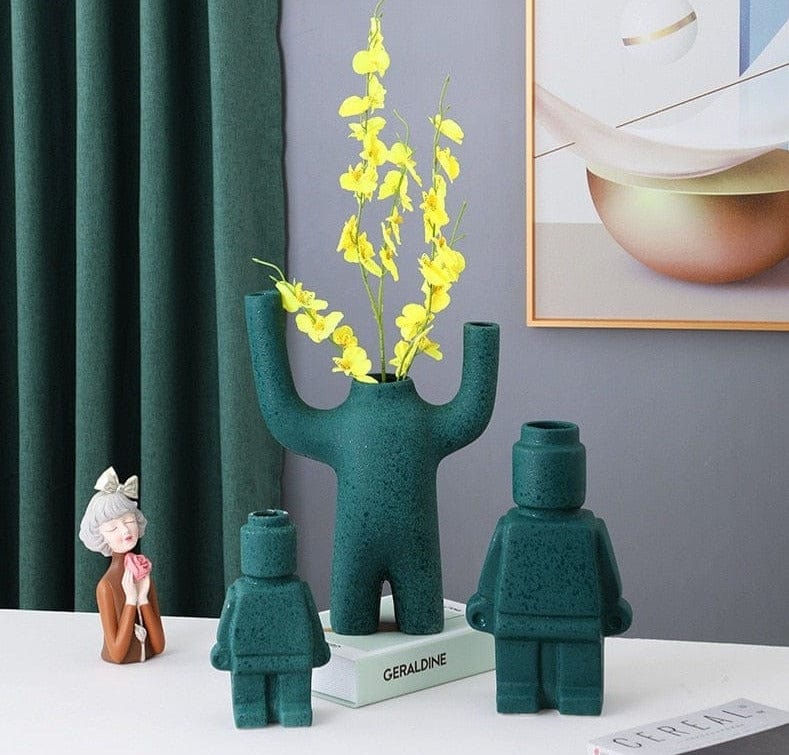 RoboBloom - Robotblomstvase med futuristisk design for leken dekorasjon