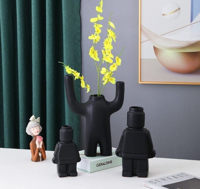RoboBloom - Robotblomstvase med futuristisk design for leken dekorasjon
