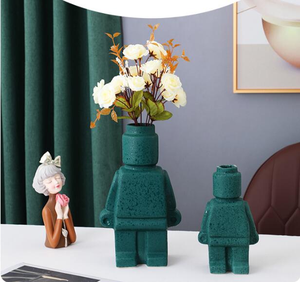 RoboBloom - Robotblomstvase med futuristisk design for leken dekorasjon