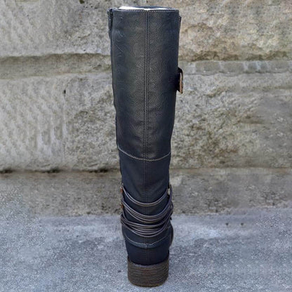 Serena - Vintage-støvler med glidelås og støtte i fotbuen