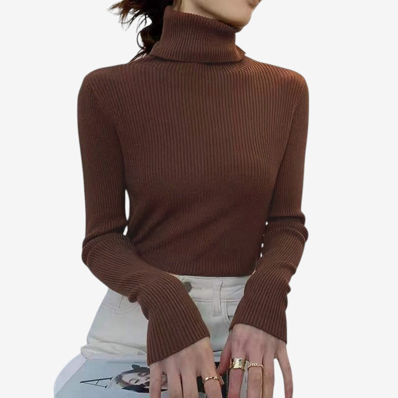 Lena – Genser med høy hals og lange ermer