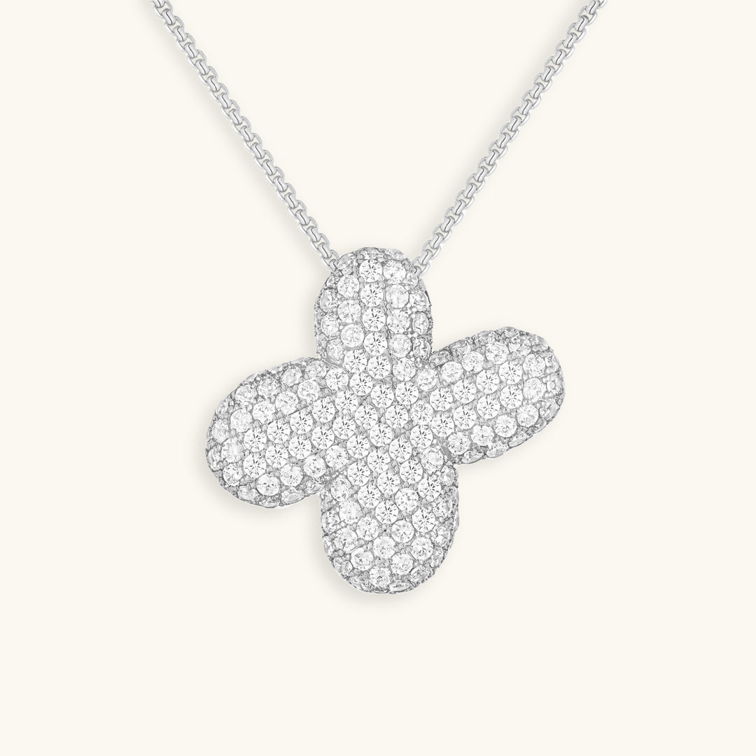 Luna - Fasjonabelt kjede med bobleinitialer og diamantinspirert design