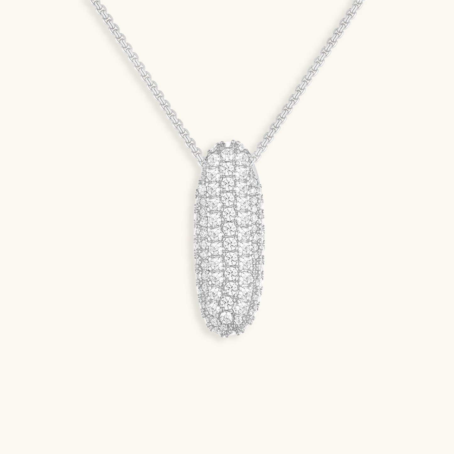 Luna - Fasjonabelt kjede med bobleinitialer og diamantinspirert design