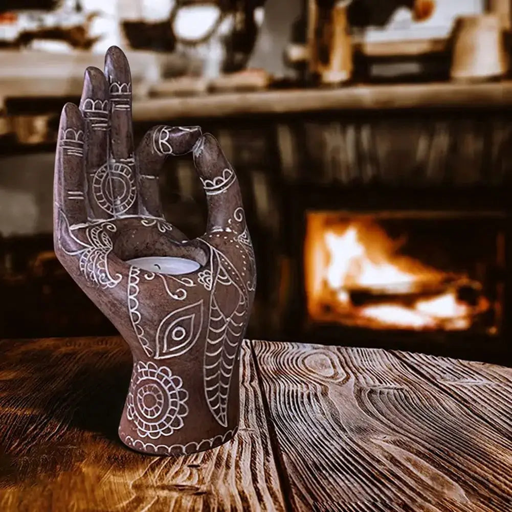 ZenAura - Buddha håndlysestake for fredfull atmosfære og harmoni