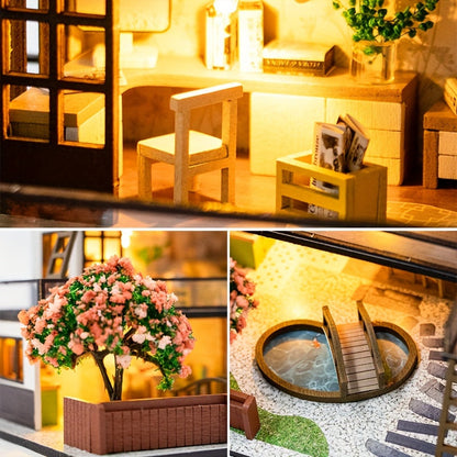 LichtNest – Kreativ miniatyrhusmodell med LED-belysning for hobbyfolk