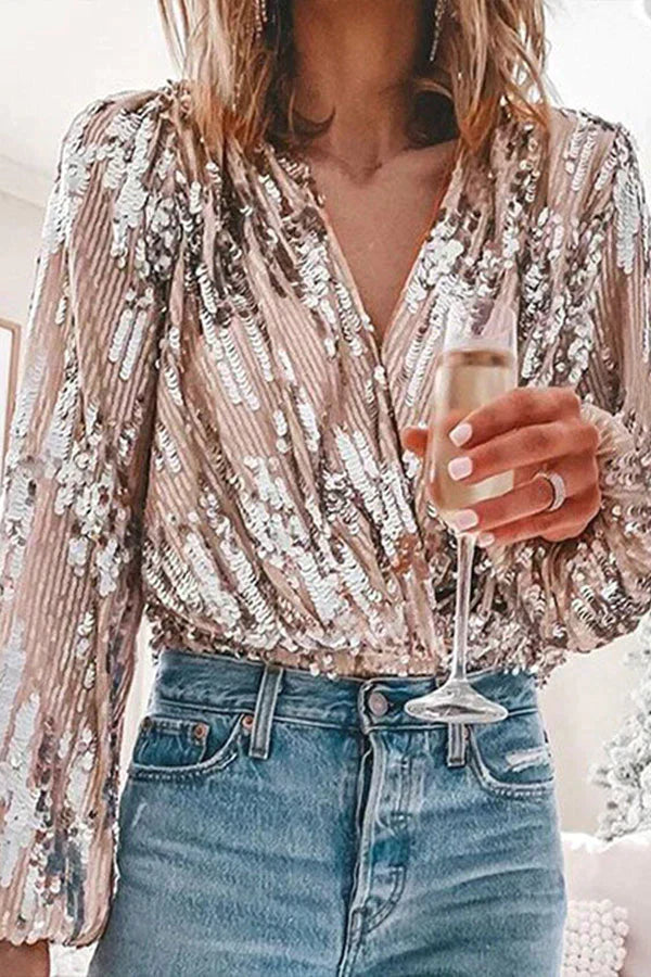 Luna - Glamorøs bluse for elegante anledninger med en raffinert