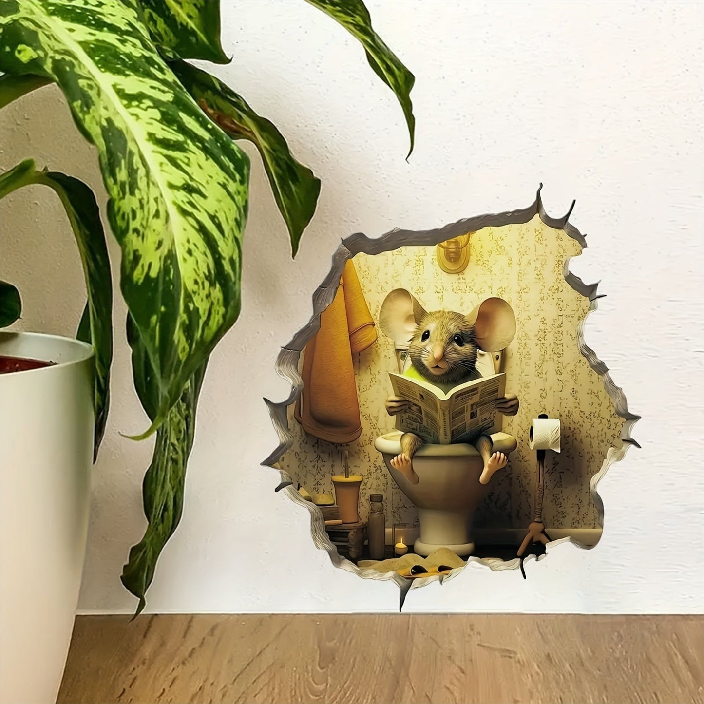 HomeWhimsy - 3D-mus veggklistremerke for et lekent preg