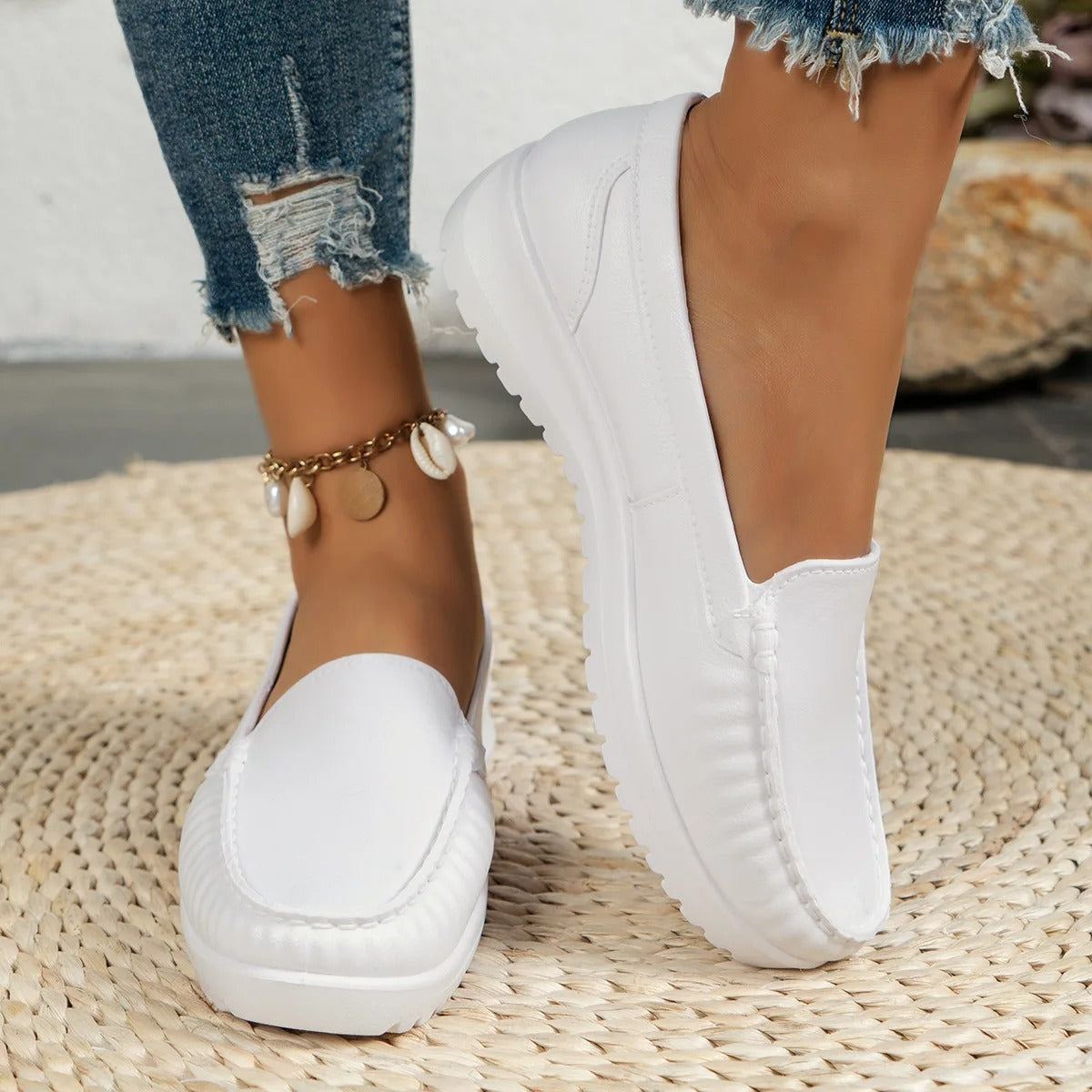 Mila - Slip on loafers med chunky yttersåle og sleek sømmer