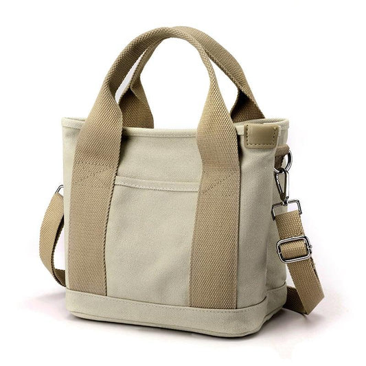 Brenda - Elegant crossbody-veske i lerret med glidelåslukking