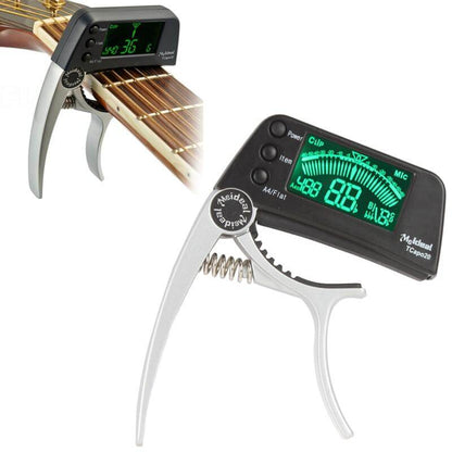 TuneMaster - 2-i-1 gitarcapo og tuner med innebygd digitalt display