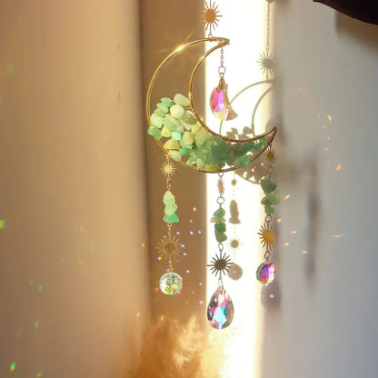 LunaAura - Drømmefanger med prismemåne for en magisk atmosfære