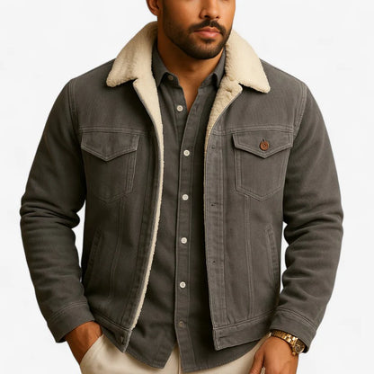 Dennis – Langermet Frakk med Knappelukking og Lommer