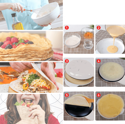 SwiftCrepe – Lettvekts Elektrisk Crepemaskin med Automatisk Temperaturkontroll