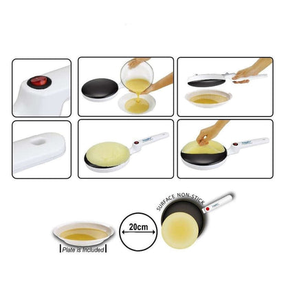 SwiftCrepe – Lettvekts Elektrisk Crepemaskin med Automatisk Temperaturkontroll