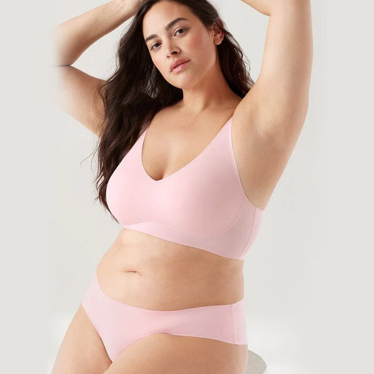 Aria - Plussstørrelse bralette med blondestropper og full dekningsstøtte