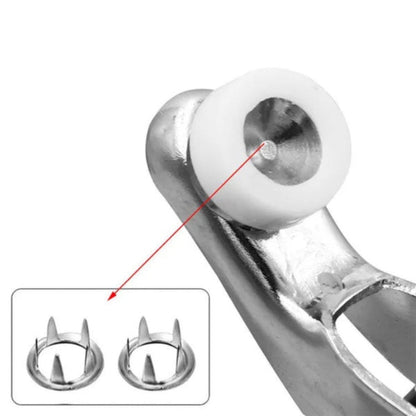 SnapEase - Ergonomisk tang for enkel montering av trykknapper i håndverksfaget