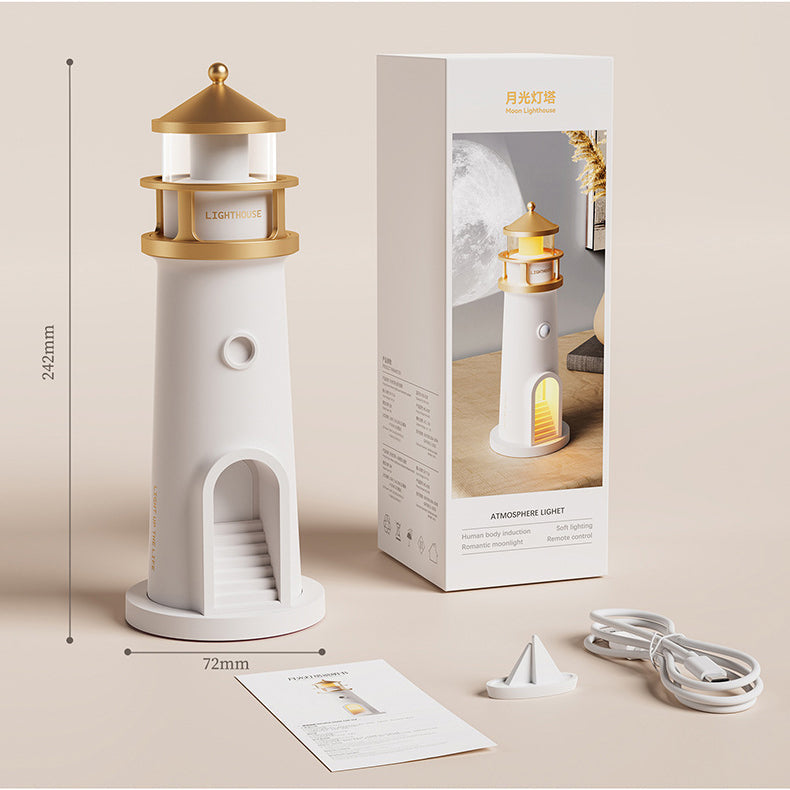 WaveTone - Bluetooth høyttalerlampe med måneprojeksjon og nattlys