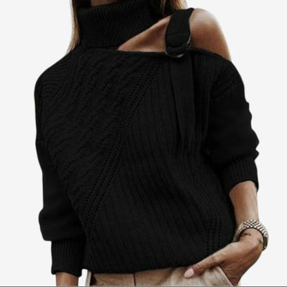 Julia – Langermet Høyt Hals med Spenne Detalj