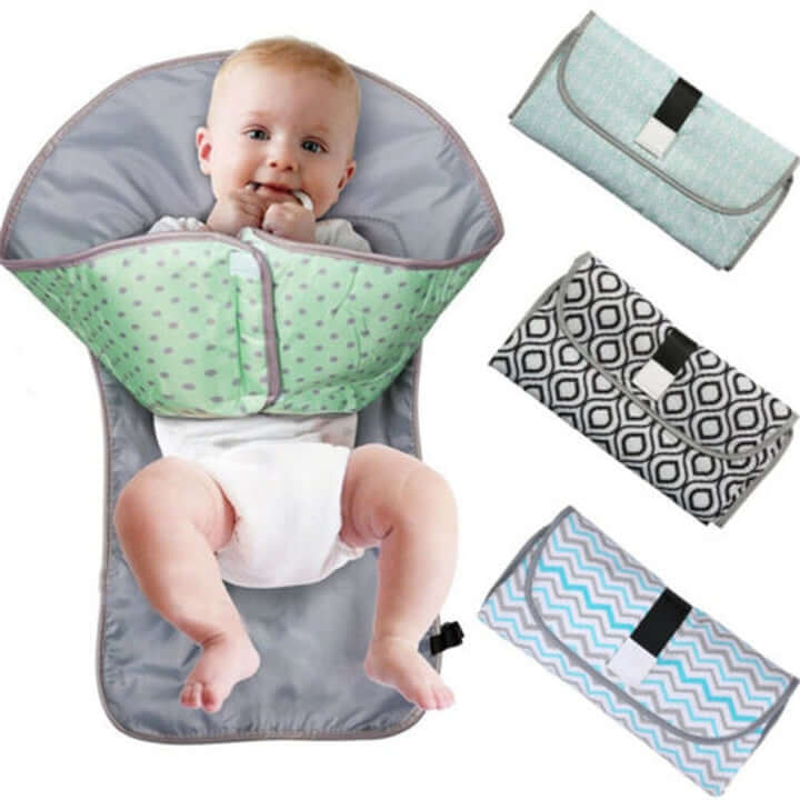 Ava - 3-i-1 bærbart bleieskiftunderlag for baby