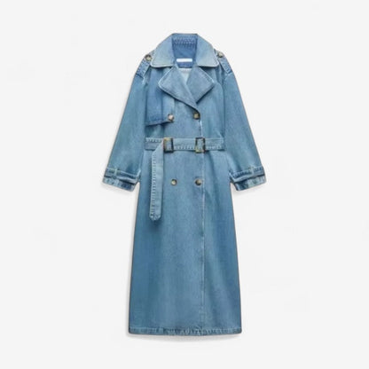 Mariann – Langermet Trench Coat med Krage og Belte