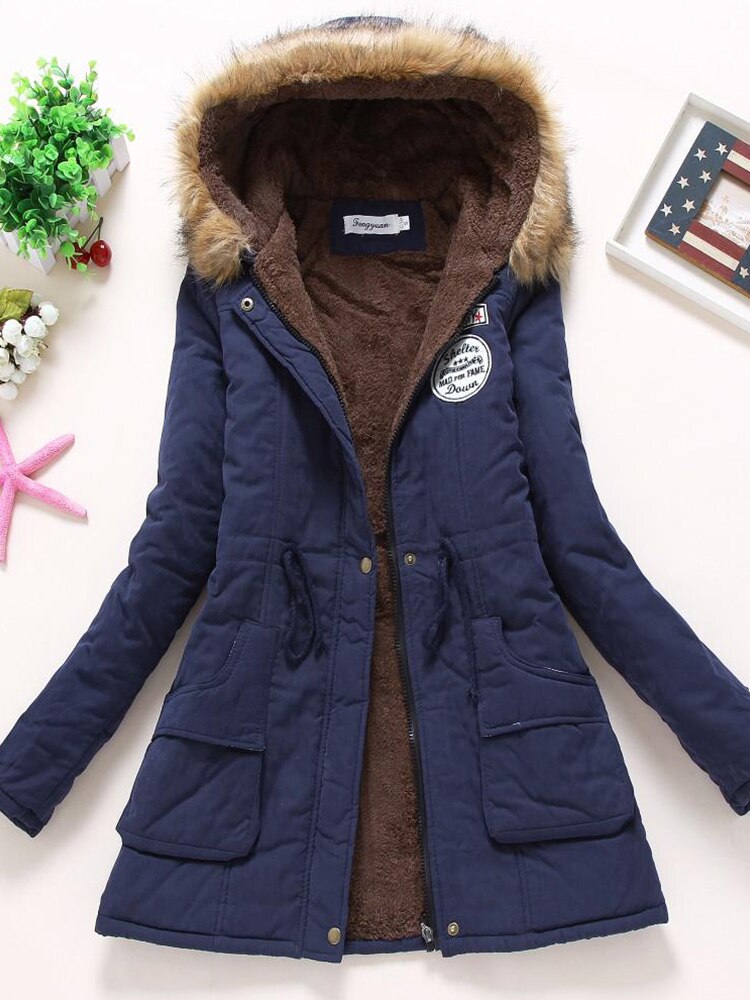Bonnie - Vintage parkas med smal passform og dobbel knapping foran