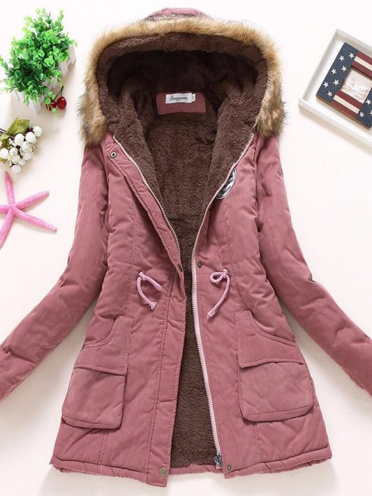 Bonnie - Vintage parkas med smal passform og dobbel knapping foran